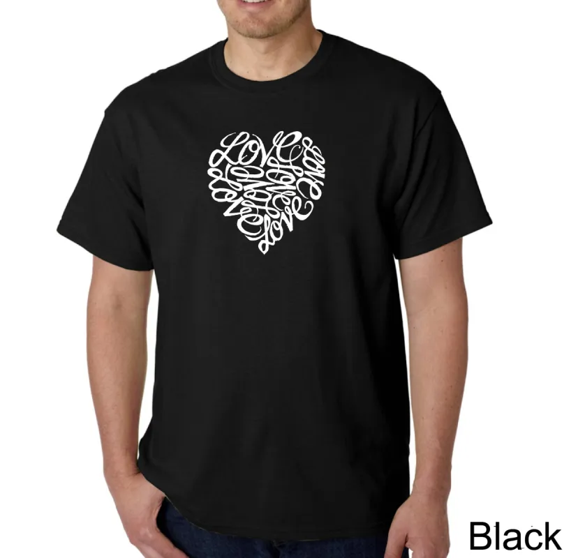 LOVE - Men's Word Art T-Shirt sold by LA Pop Art
