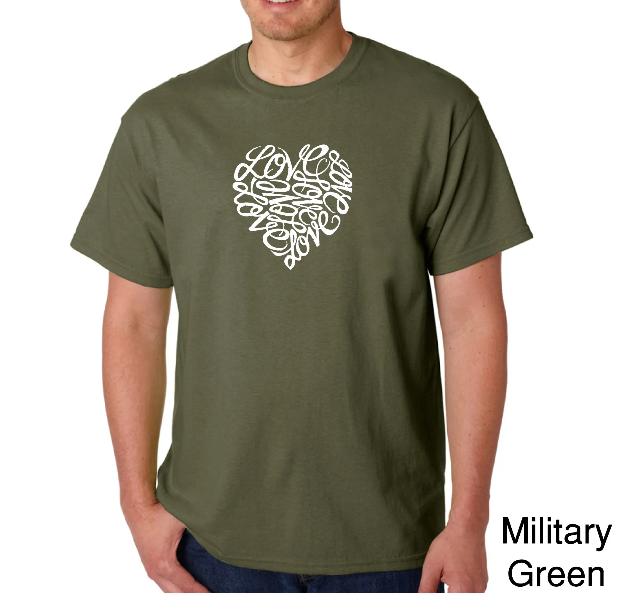 LOVE - Men's Word Art T-Shirt sold by LA Pop Art product image thumbnail 5