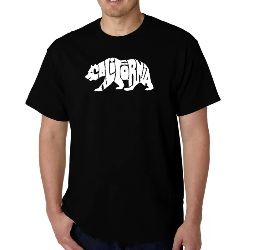 California Bear - Men's Word Art T-Shirt sold by LA Pop Art