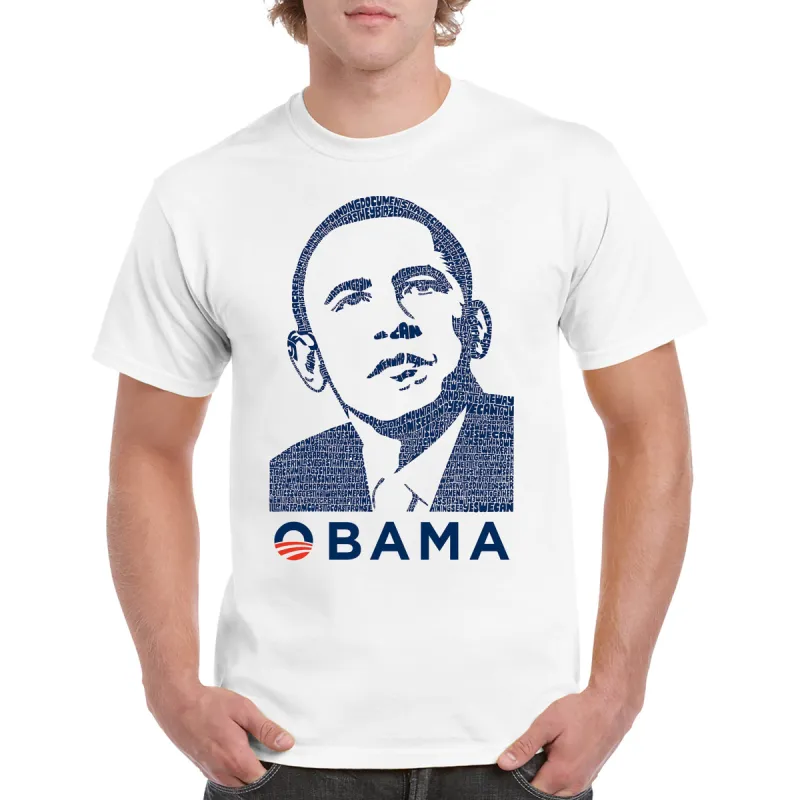 Obama - Men's Word Art T-Shirt sold by LA Pop Art