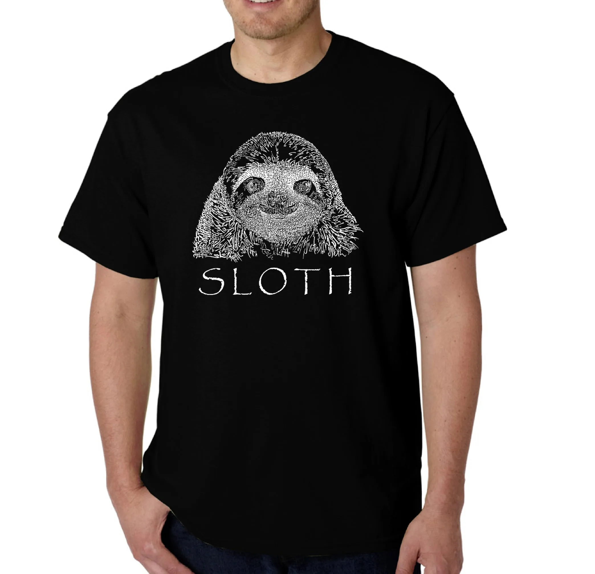 Sloth - Men's Word Art T-Shirt sold by LA Pop Art