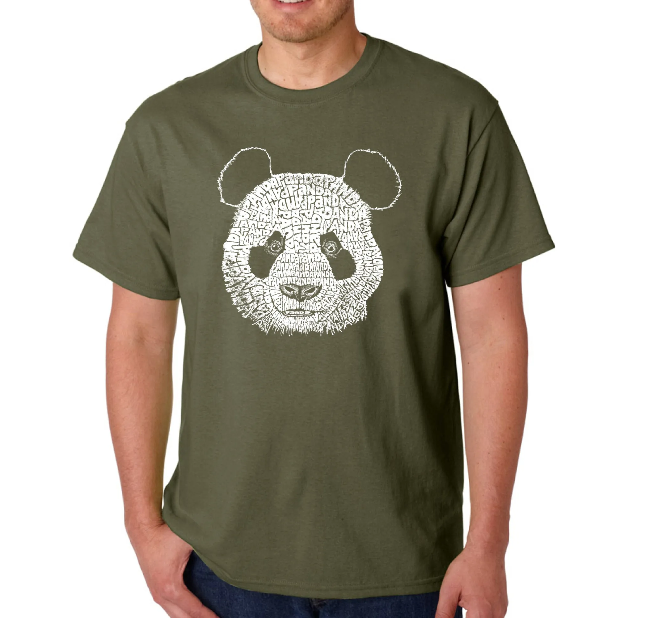 Panda - Men's Word Art T-Shirt sold by LA Pop Art product image thumbnail 5