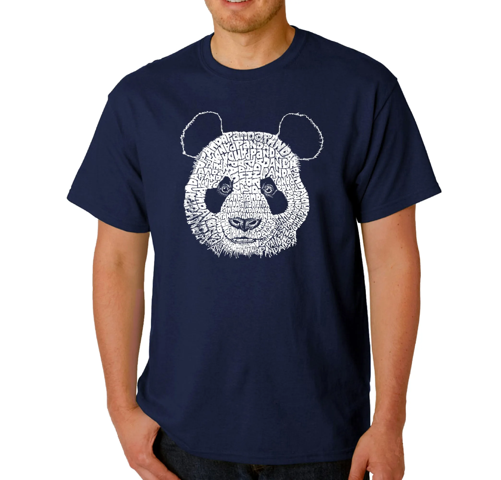 Panda - Men's Word Art T-Shirt sold by LA Pop Art product image thumbnail 3