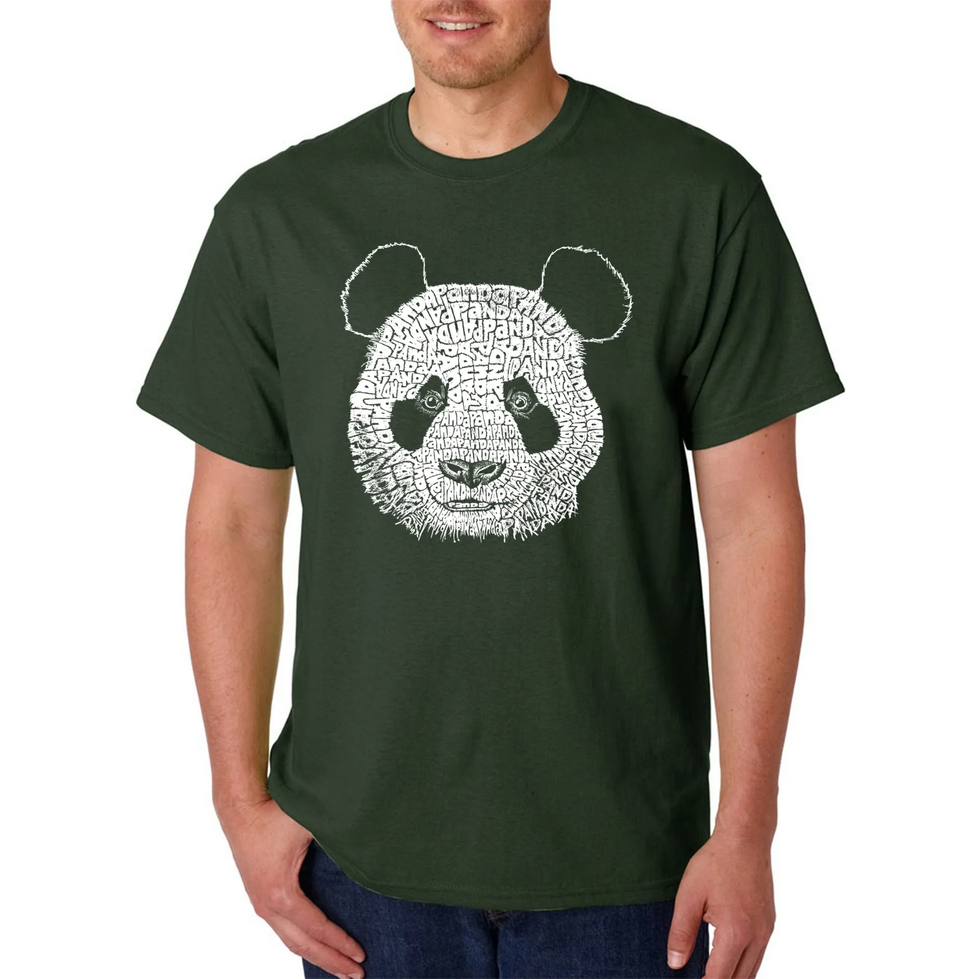 Panda - Men's Word Art T-Shirt sold by LA Pop Art product image thumbnail 4