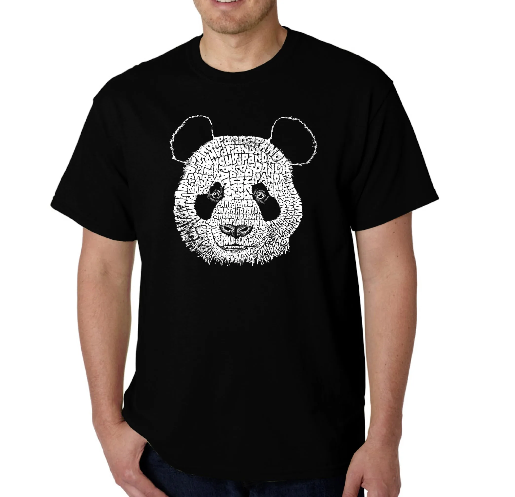 Panda - Men's Word Art T-Shirt sold by LA Pop Art