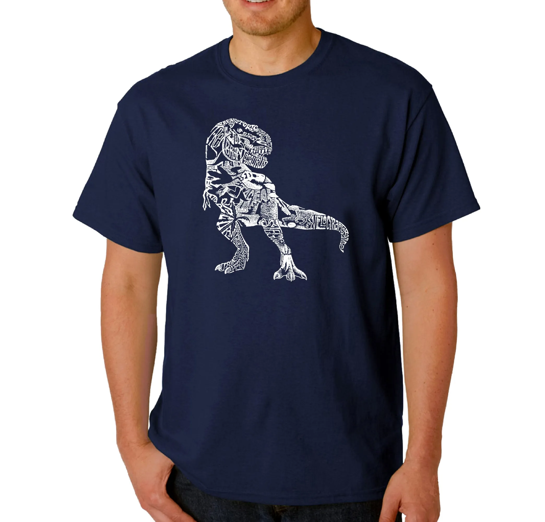 Dino Pics - Men's Word Art T-Shirt sold by LA Pop Art product image thumbnail 3