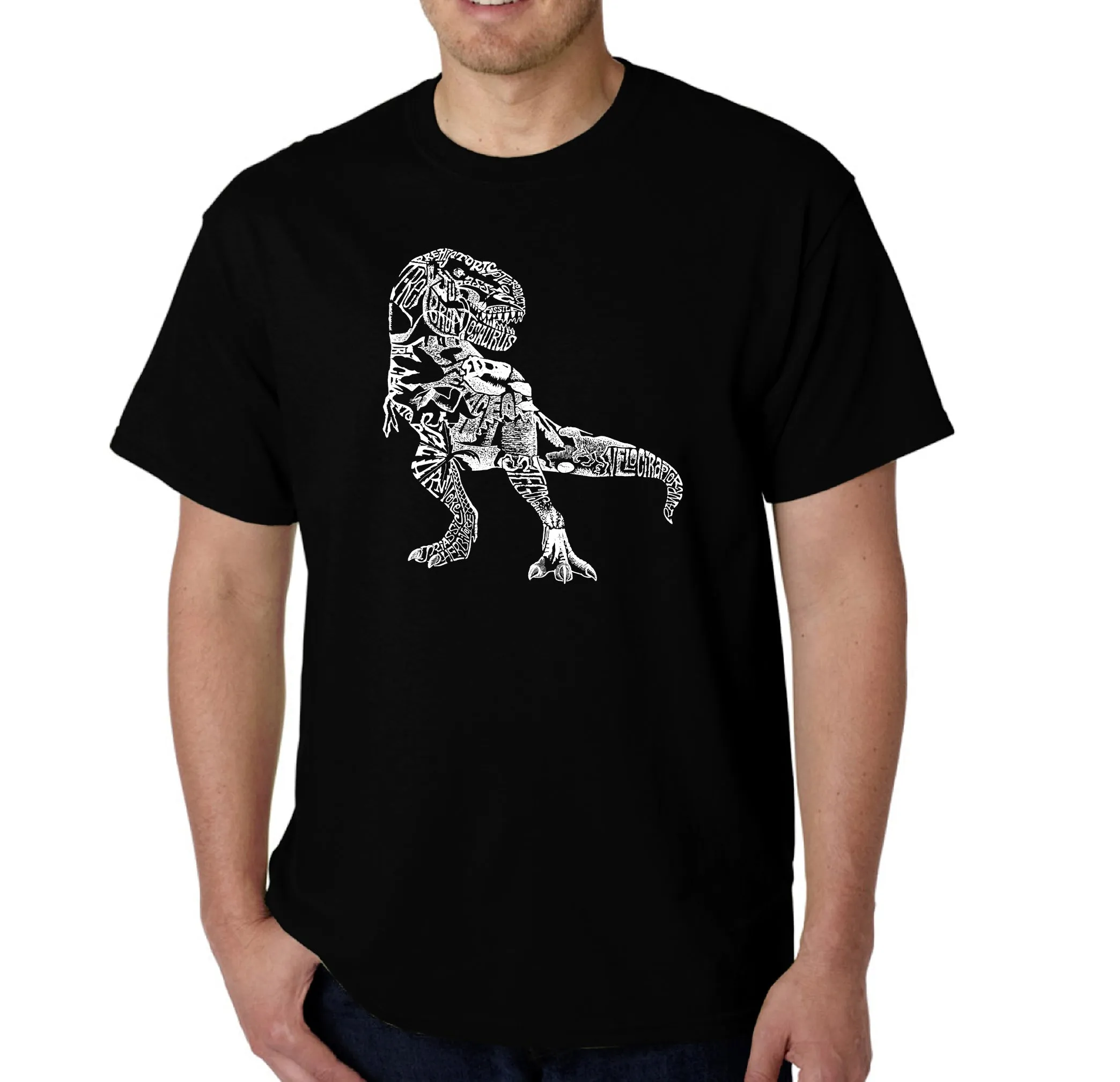 Dino Pics - Men's Word Art T-Shirt sold by LA Pop Art