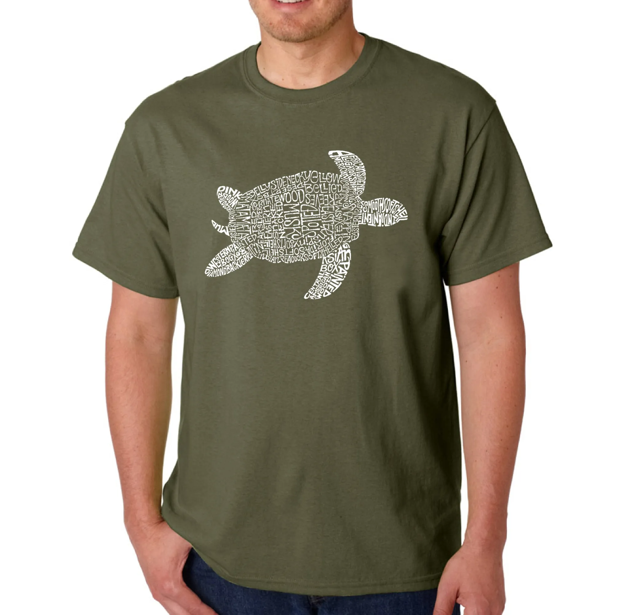 Turtle - Men's Word Art T-Shirt sold by LA Pop Art product image thumbnail 5