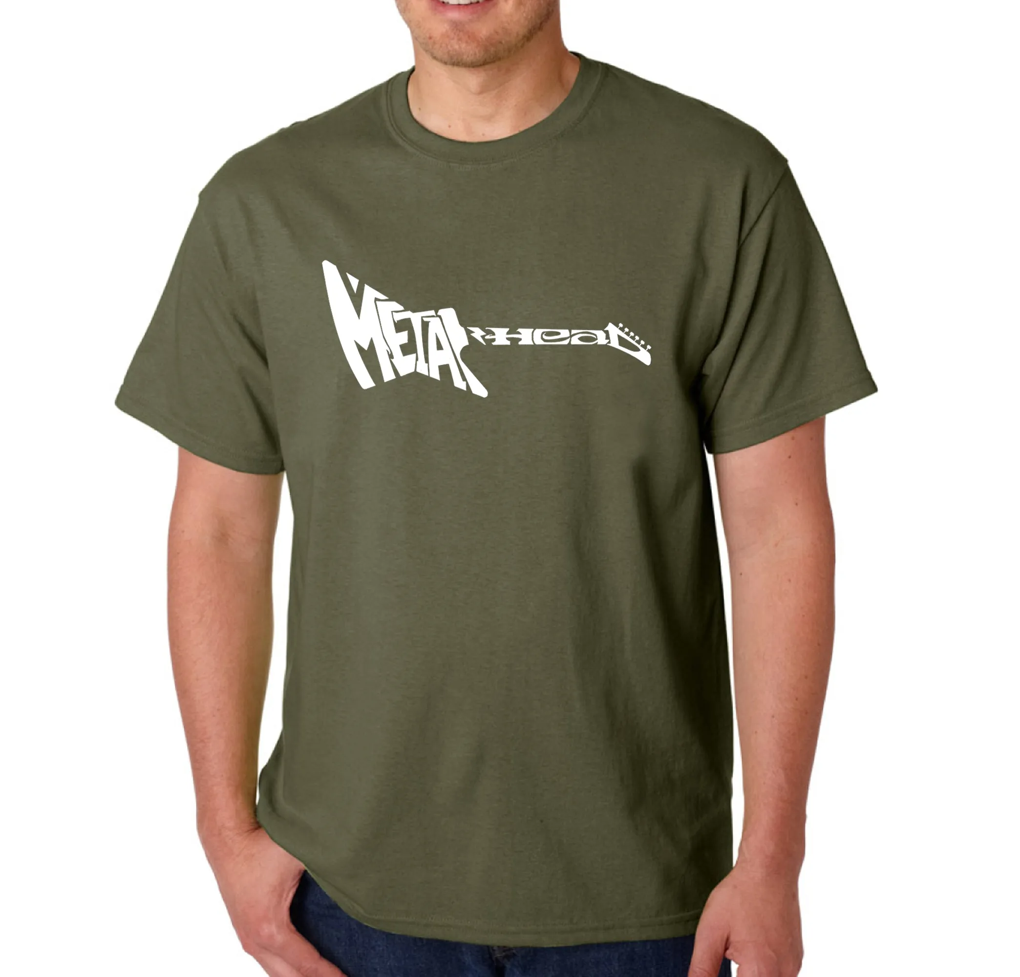 Metal Head - Men's Word Art T-Shirt sold by LA Pop Art product image thumbnail 5