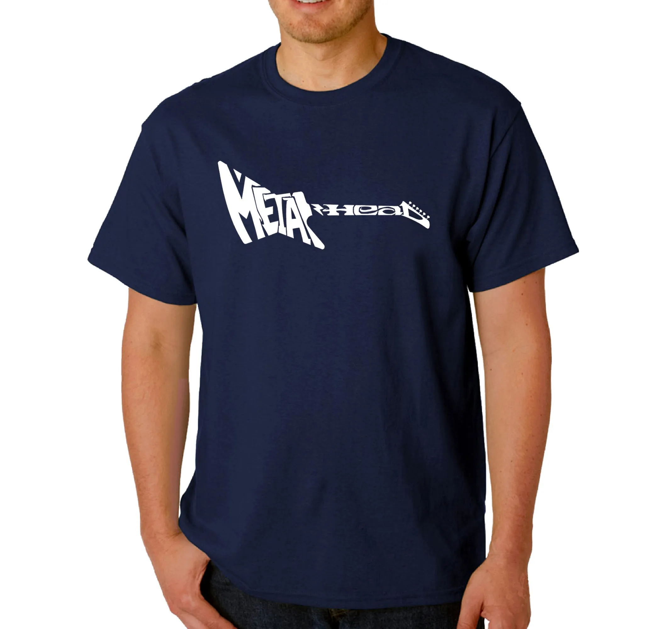 Metal Head - Men's Word Art T-Shirt sold by LA Pop Art product image thumbnail 3