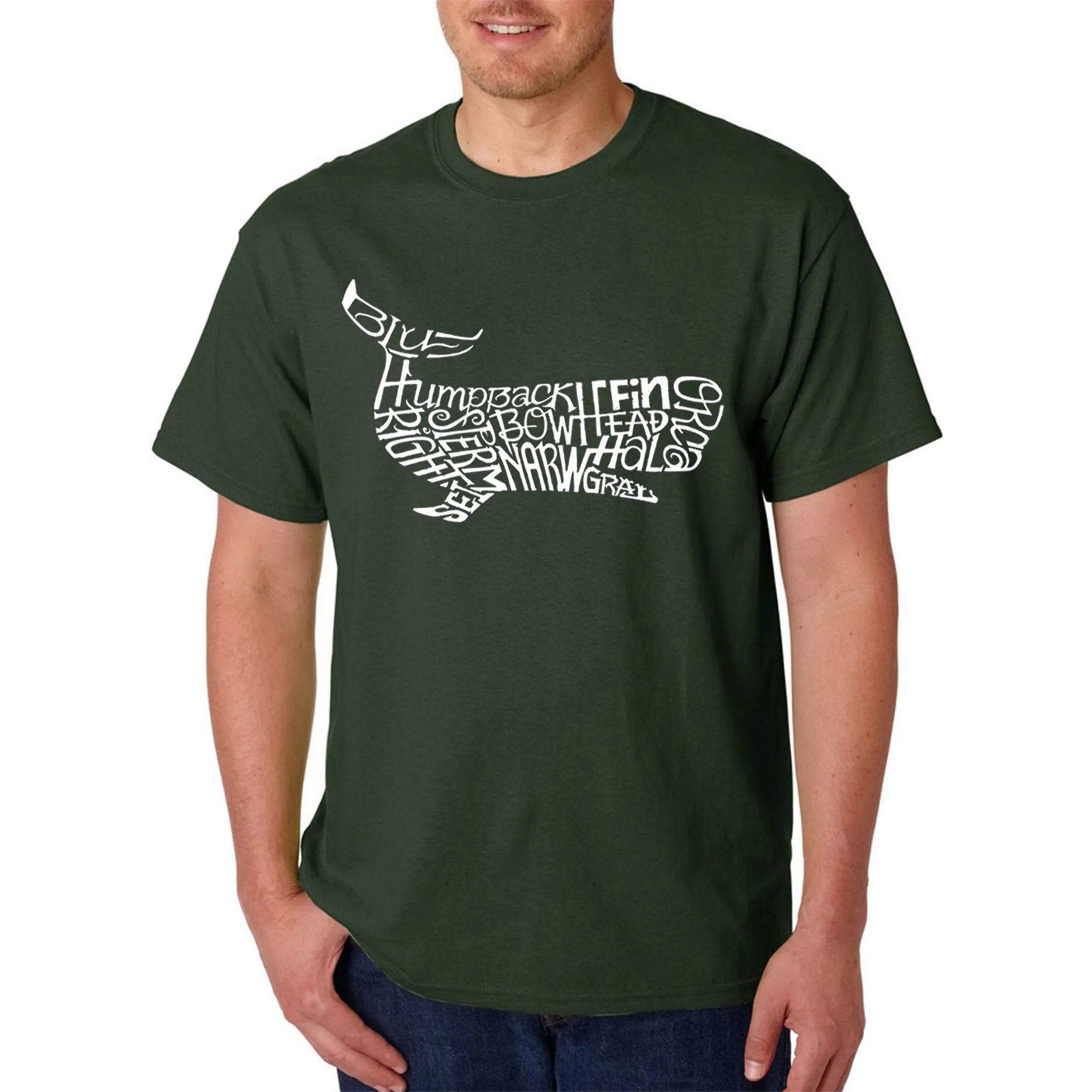 Humpback Whale - Men's Word Art T-Shirt sold by LA Pop Art product image thumbnail 4