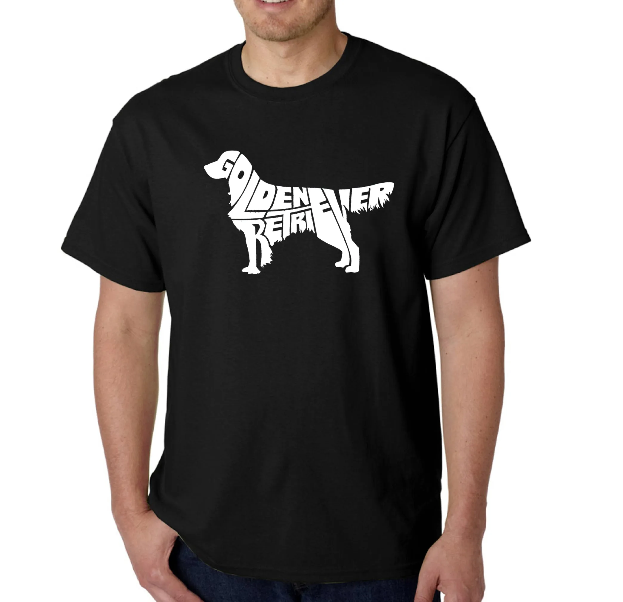 Golden Retreiver - Men's Word Art T-Shirt sold by LA Pop Art