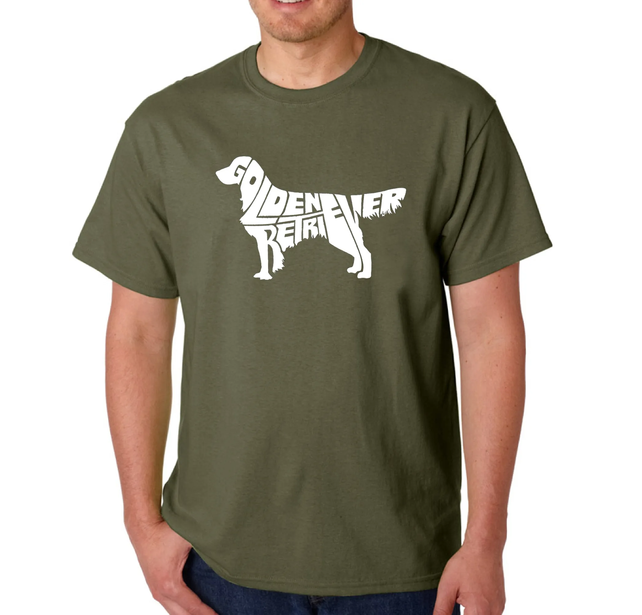 Golden Retreiver - Men's Word Art T-Shirt sold by LA Pop Art product image thumbnail 5