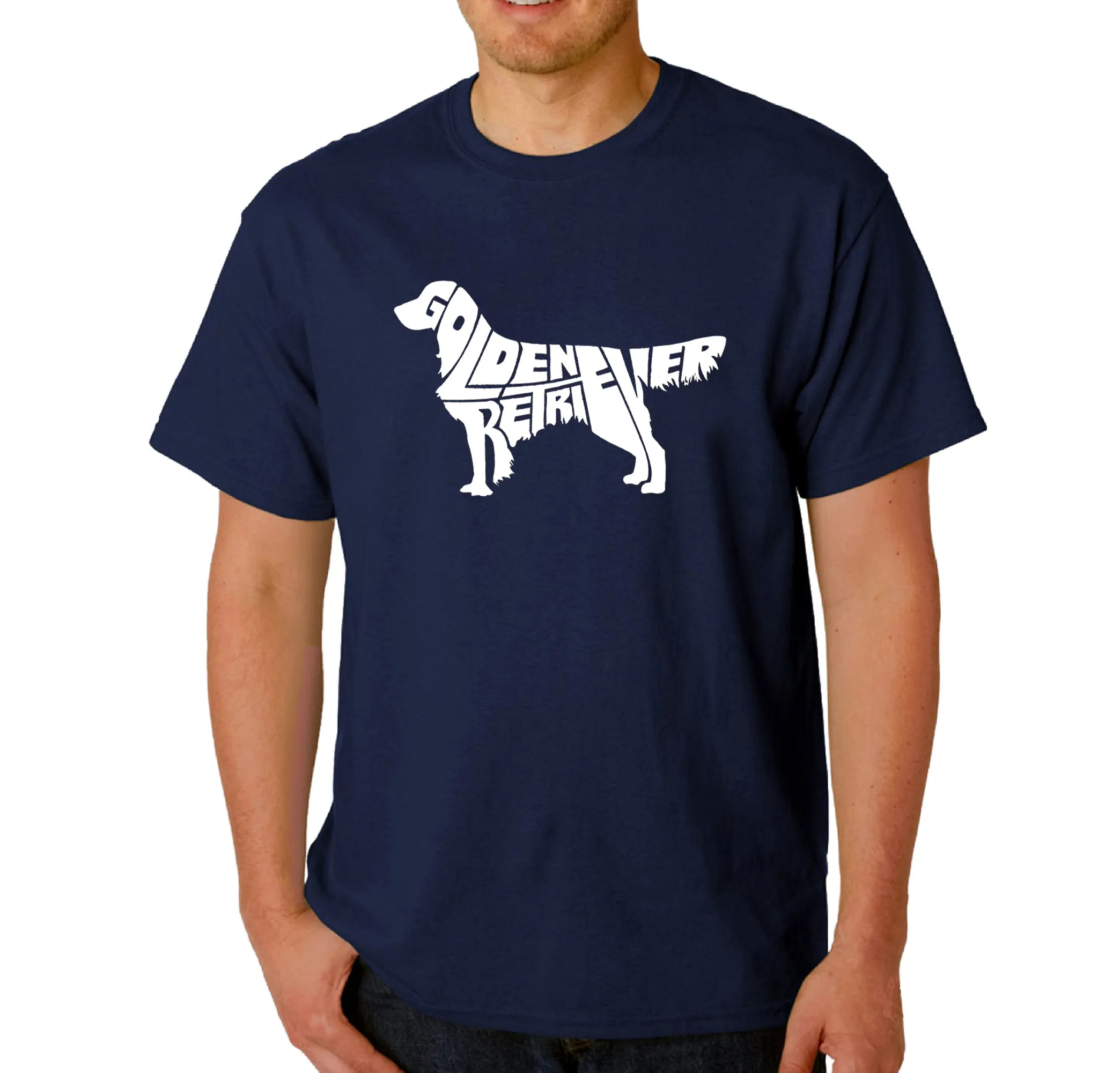 Golden Retreiver - Men's Word Art T-Shirt sold by LA Pop Art product image thumbnail 3