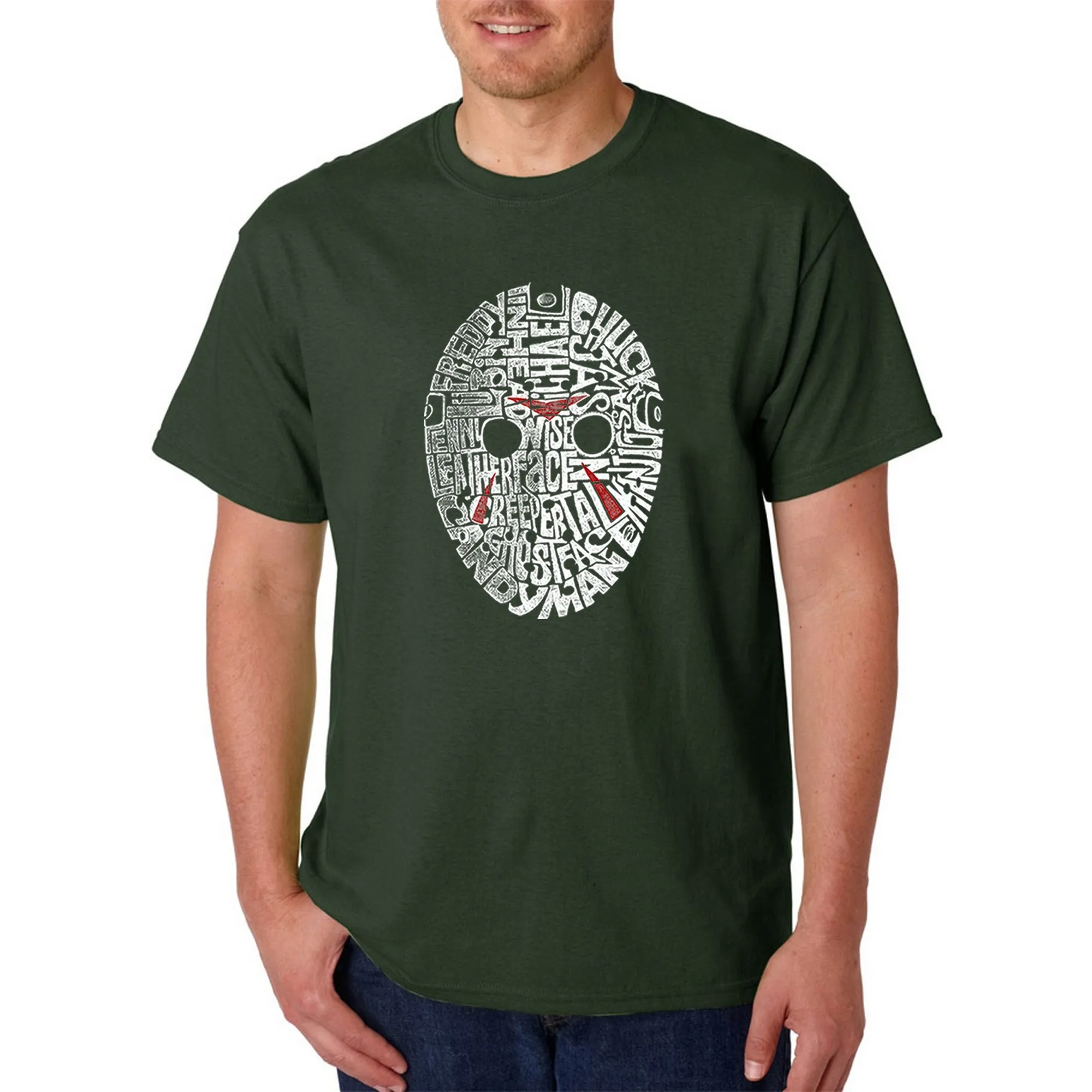 Slasher Movie Villians - Men's Word Art T-Shirt sold by LA Pop Art product image thumbnail 4