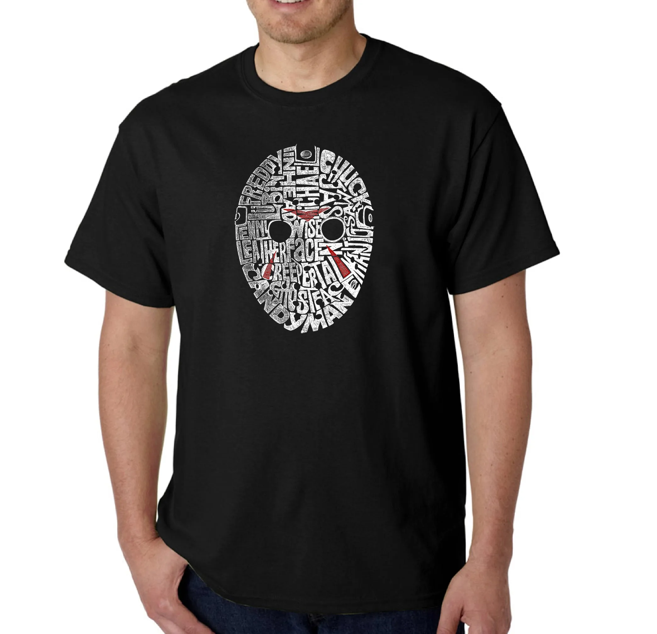 Slasher Movie Villians - Men's Word Art T-Shirt sold by LA Pop Art