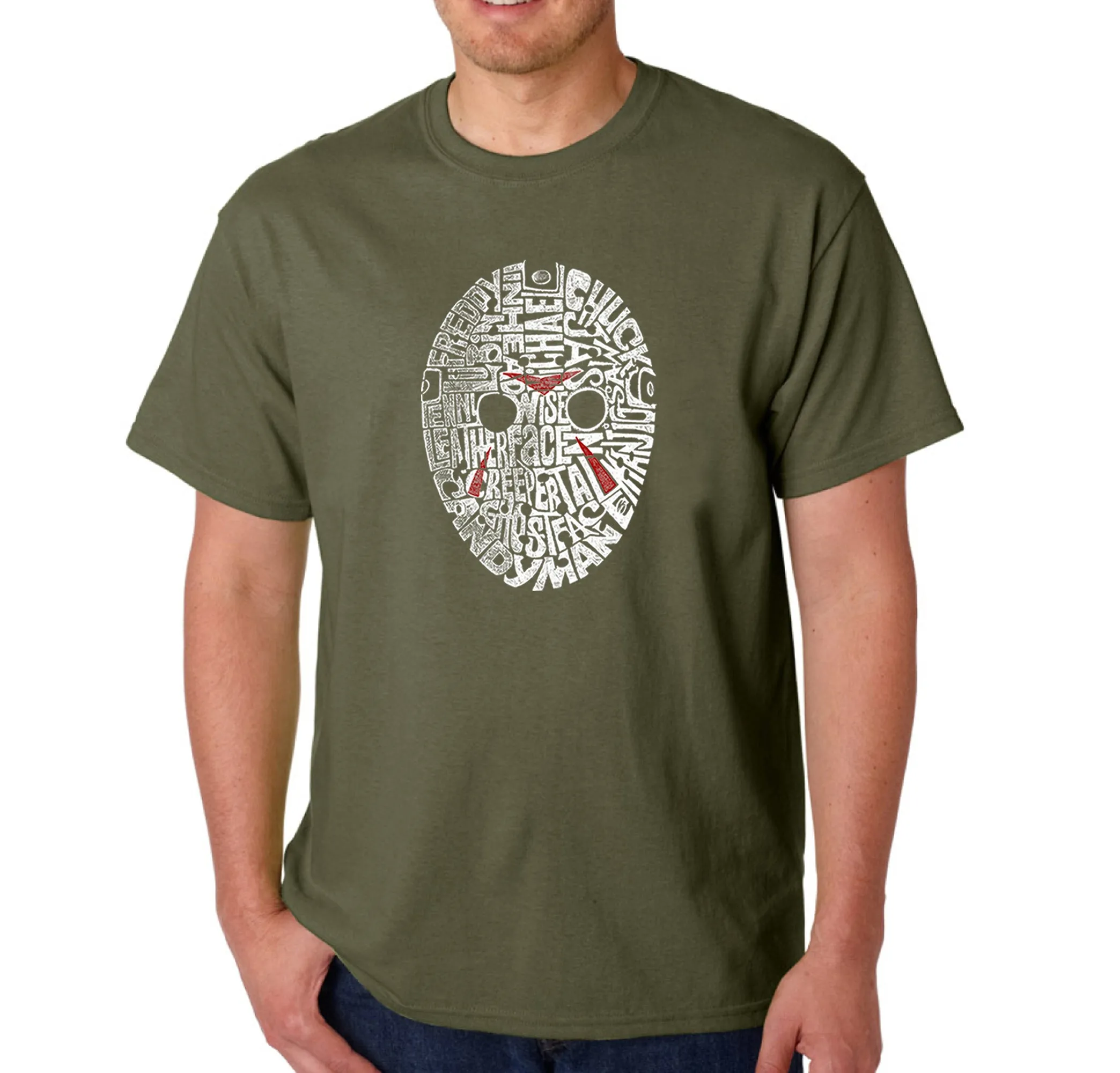 Slasher Movie Villians - Men's Word Art T-Shirt sold by LA Pop Art product image thumbnail 5