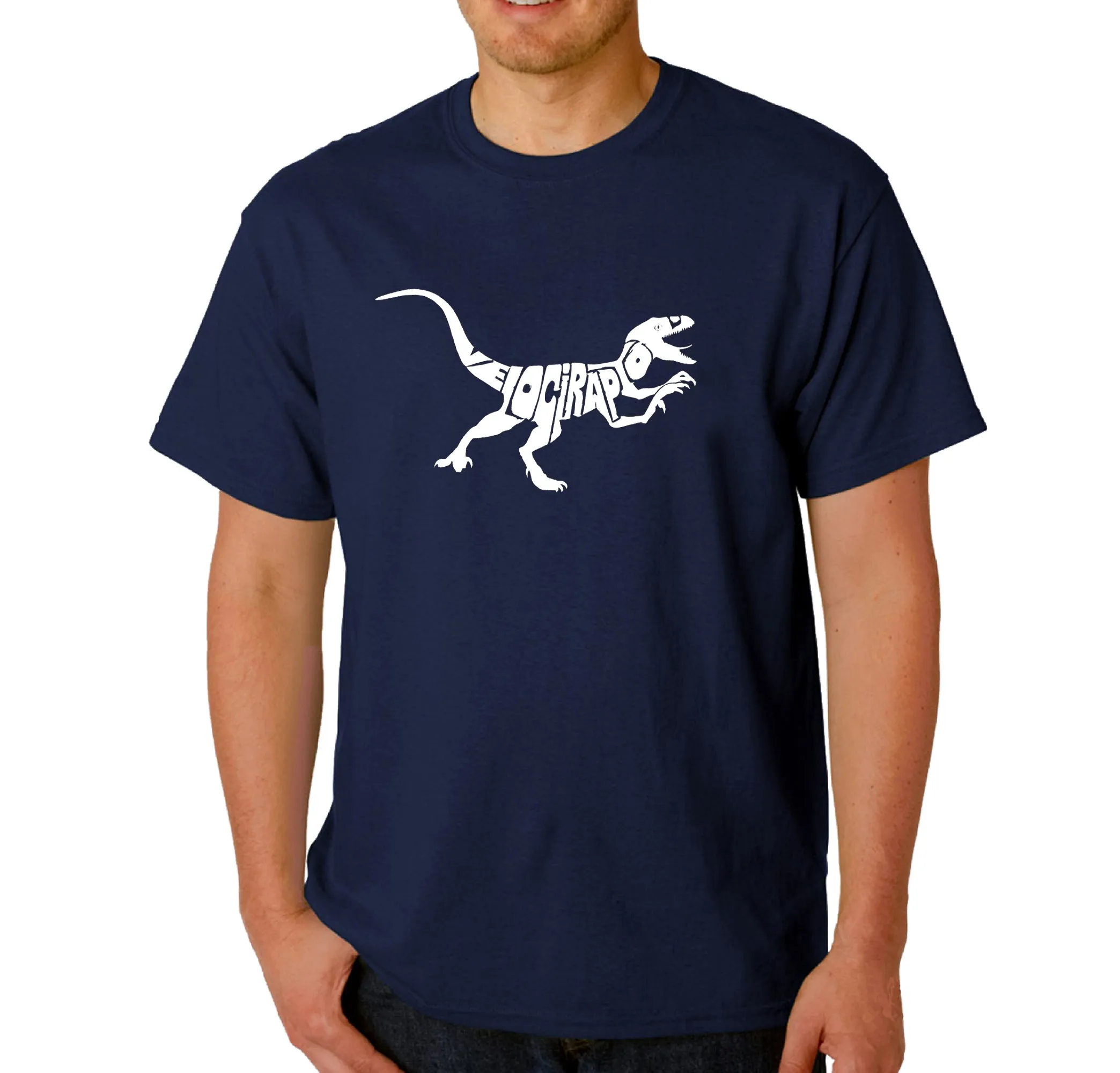 Velociraptor - Men's Word Art T-Shirt sold by LA Pop Art product image thumbnail 3