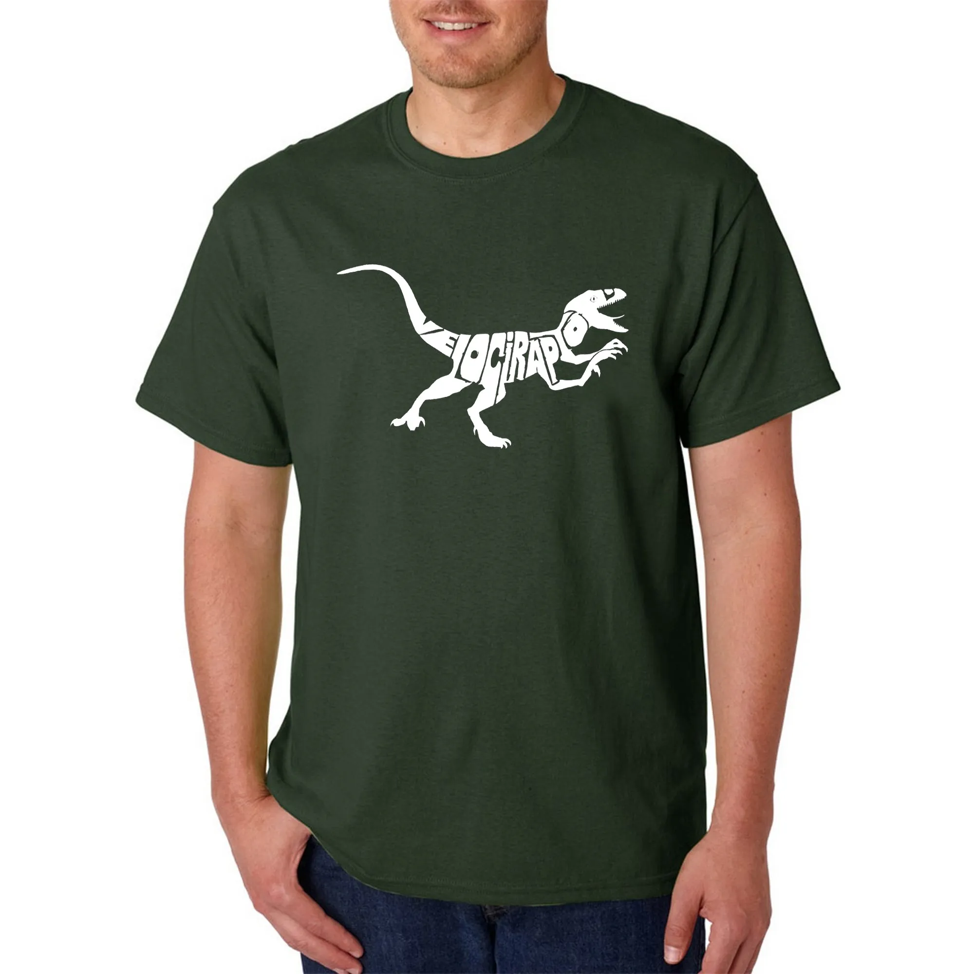 Velociraptor - Men's Word Art T-Shirt sold by LA Pop Art product image thumbnail 4