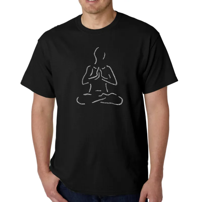 POPULAR YOGA POSES - Men's Word Art T-Shirt sold by LA Pop Art