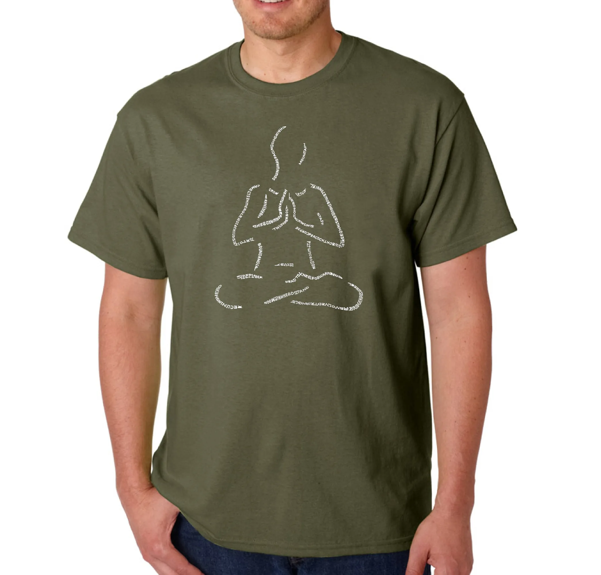 POPULAR YOGA POSES - Men's Word Art T-Shirt sold by LA Pop Art product image thumbnail 5