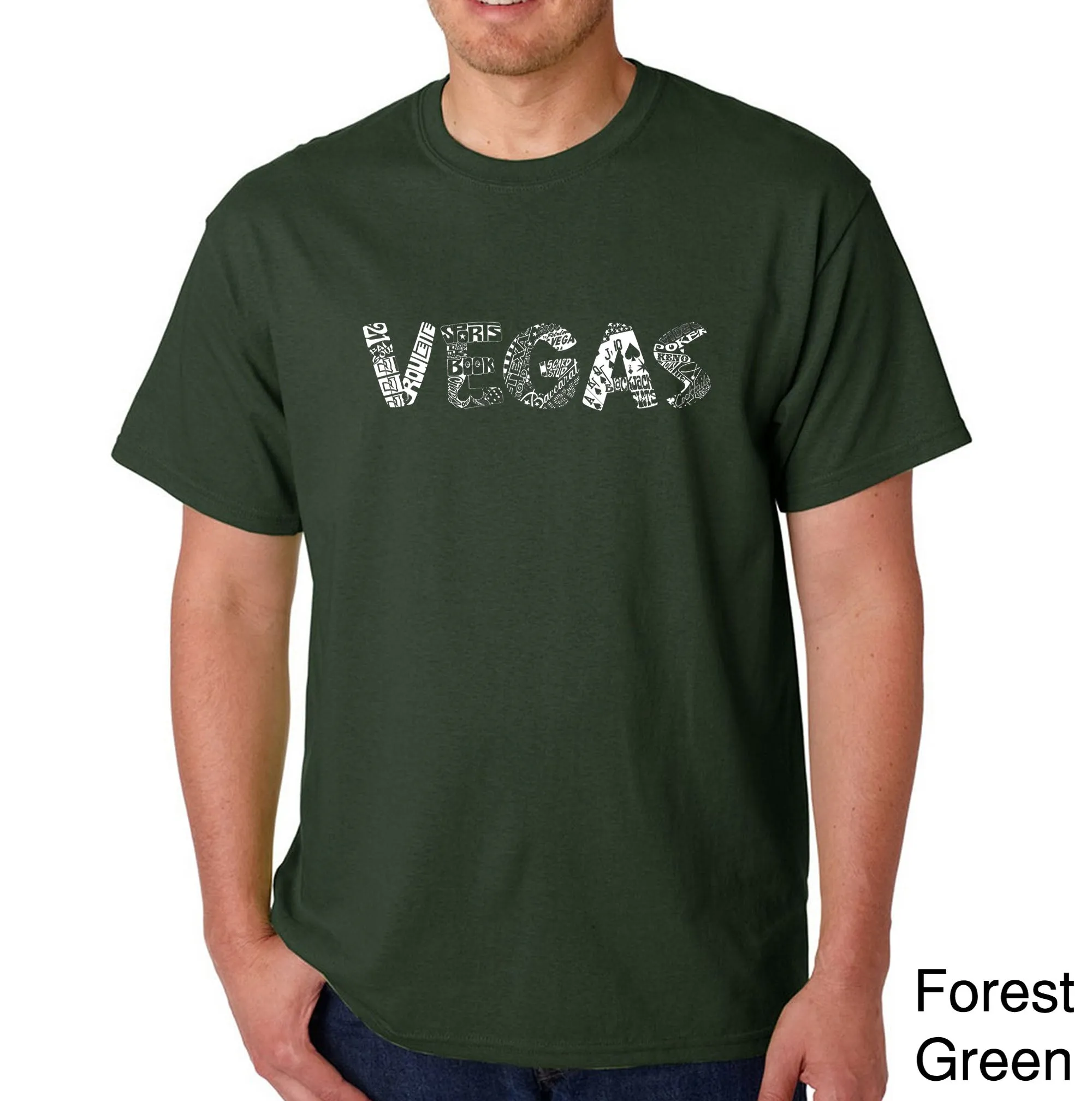 VEGAS - Men's Word Art T-Shirt sold by LA Pop Art product image thumbnail 4