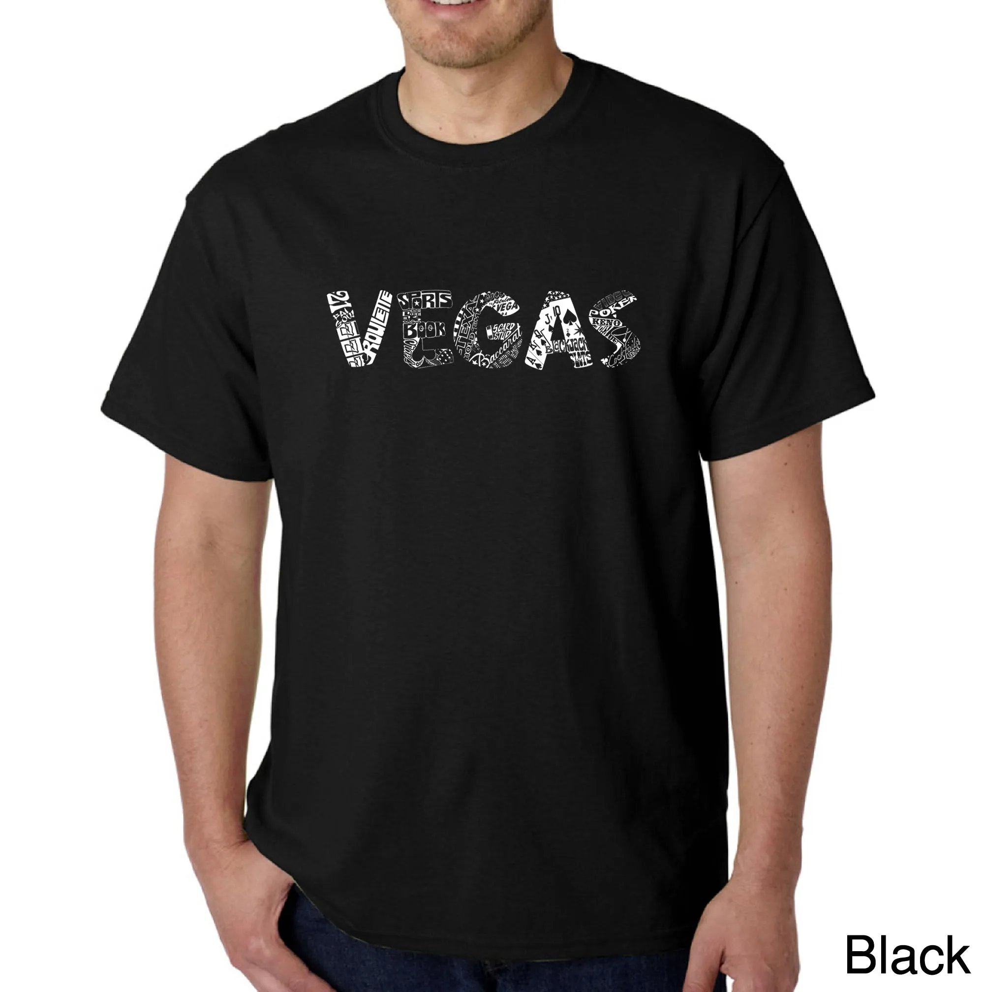 VEGAS - Men's Word Art T-Shirt sold by LA Pop Art
