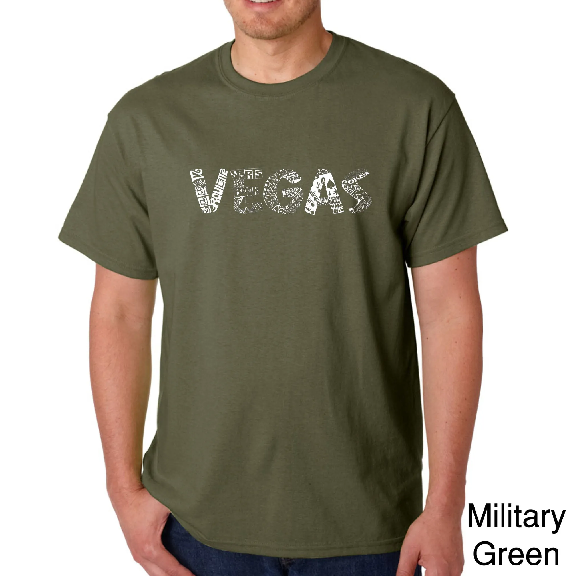 VEGAS - Men's Word Art T-Shirt sold by LA Pop Art product image thumbnail 5