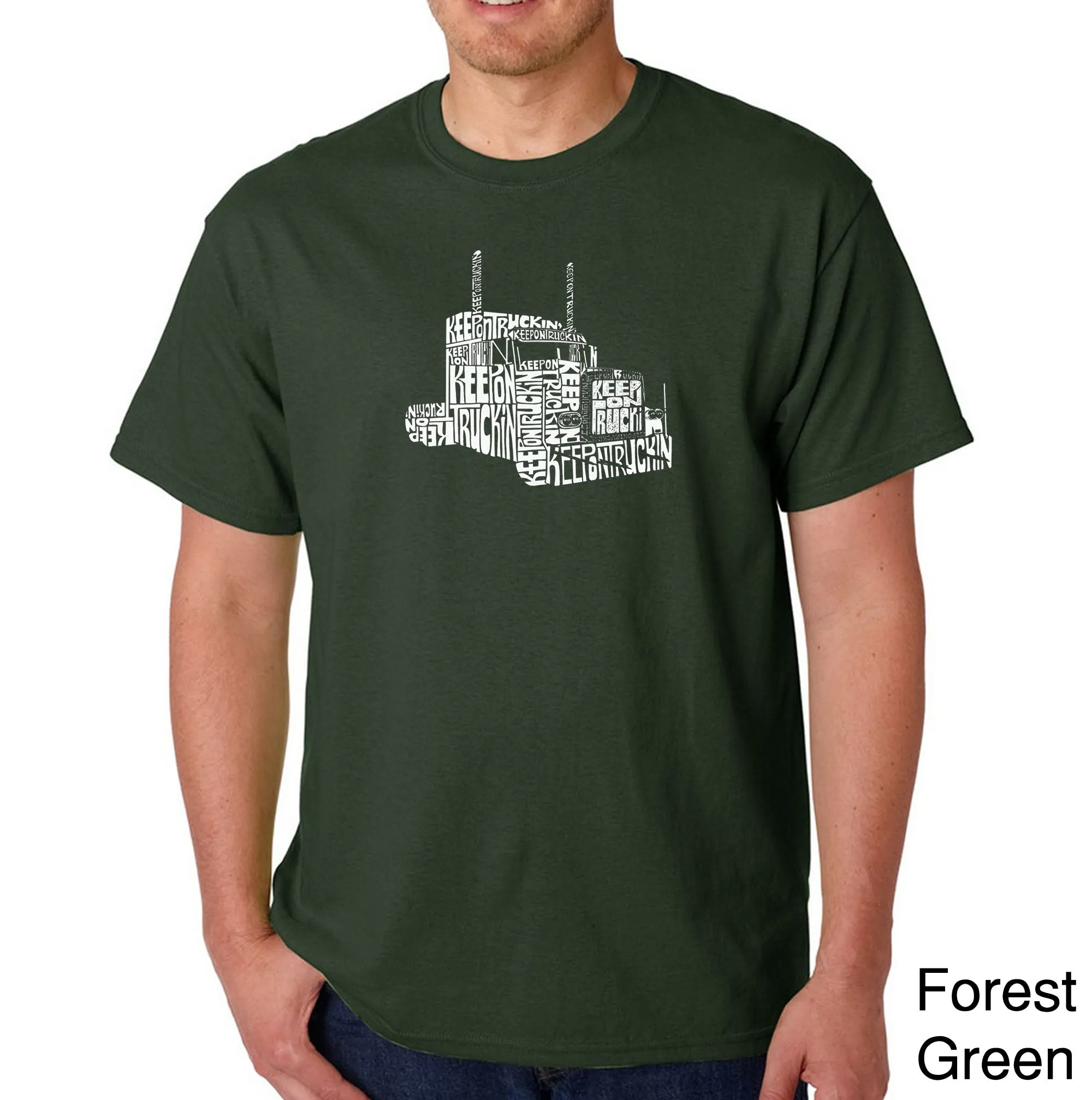 KEEP ON TRUCKIN' - Men's Word Art T-Shirt sold by LA Pop Art product image thumbnail 4
