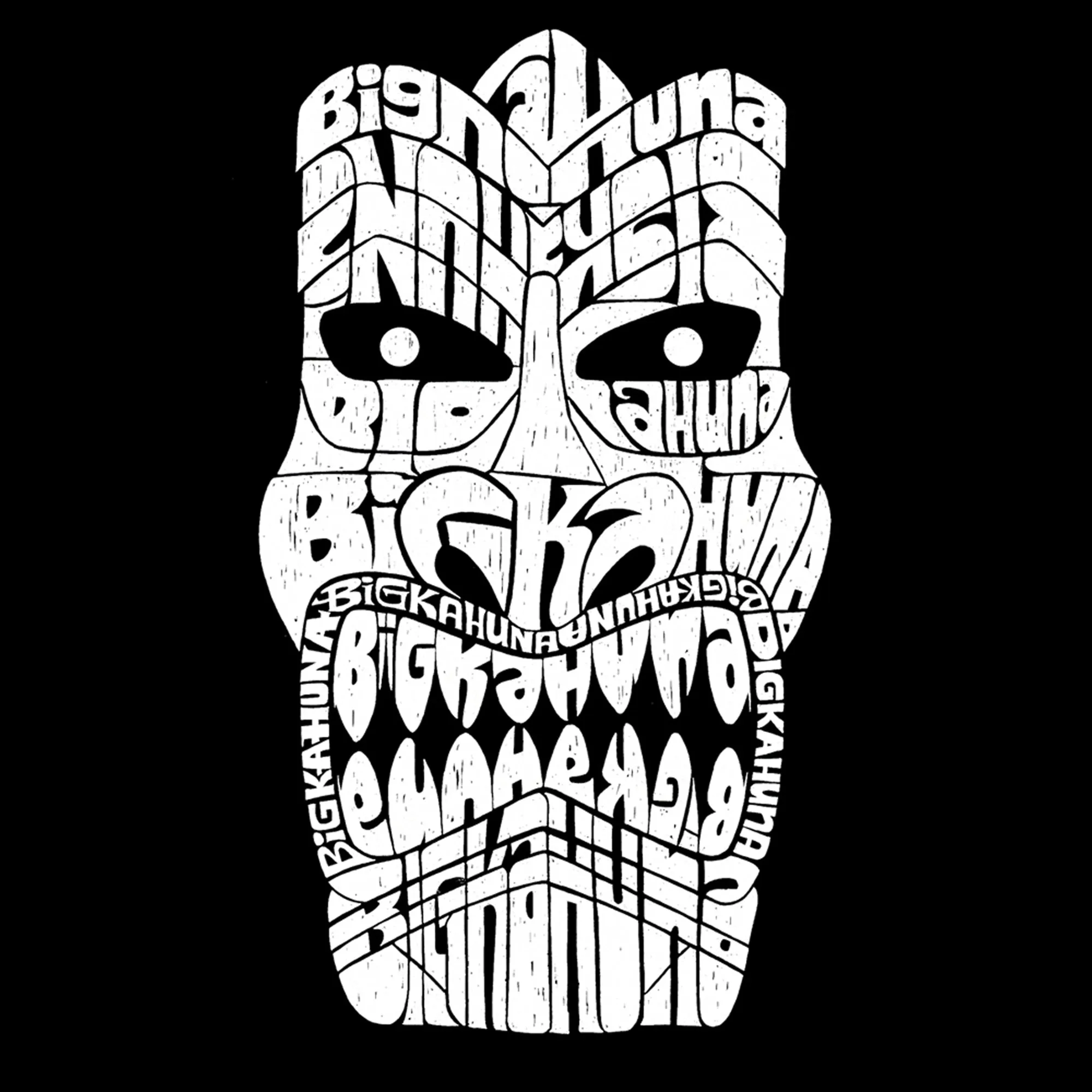 TIKI BIG KAHUNA - Men's Word Art T-Shirt sold by LA Pop Art product image thumbnail 2