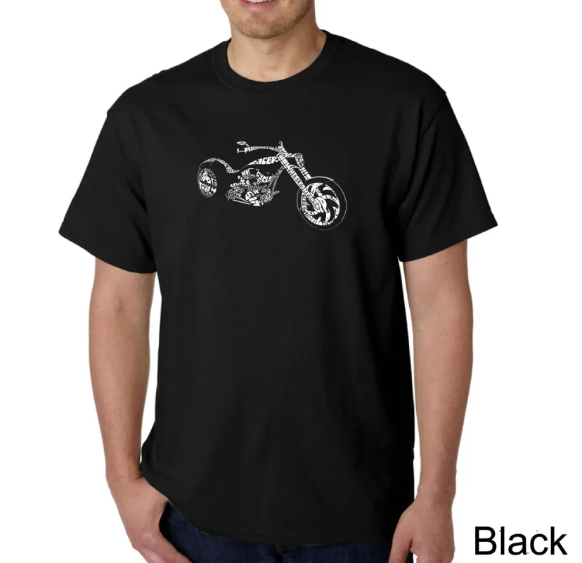 MOTORCYCLE - Men's Word Art T-Shirt sold by LA Pop Art