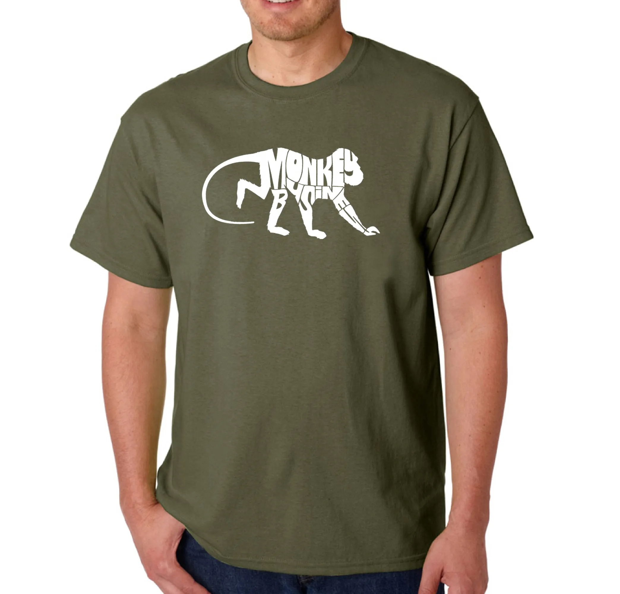 Monkey Business - Men's Word Art T-Shirt sold by LA Pop Art product image thumbnail 5