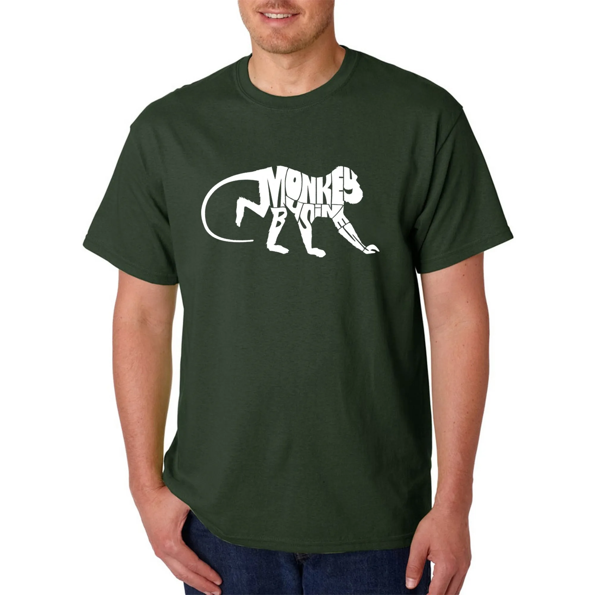 Monkey Business - Men's Word Art T-Shirt sold by LA Pop Art product image thumbnail 4