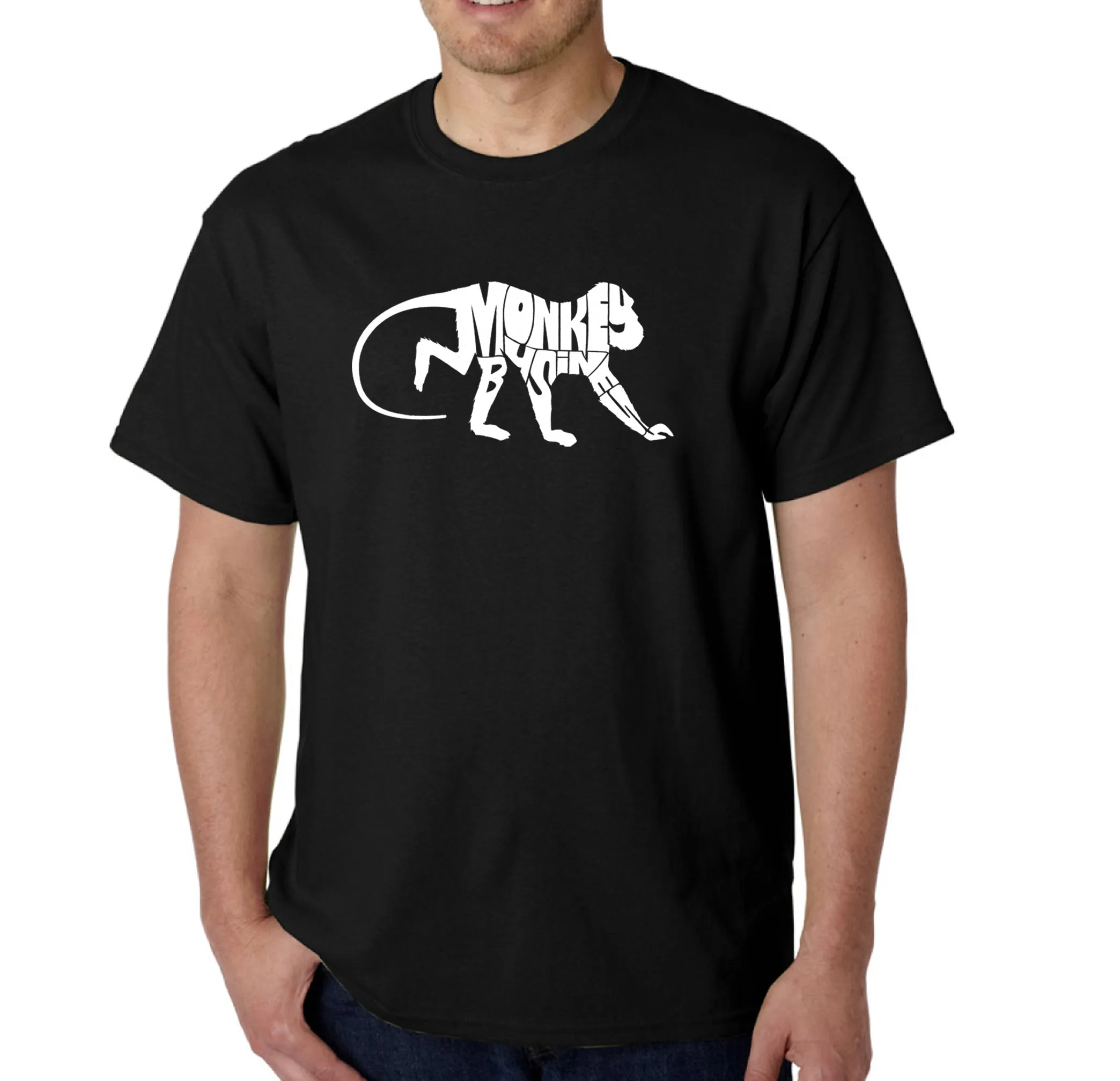 Monkey Business - Men's Word Art T-Shirt sold by LA Pop Art
