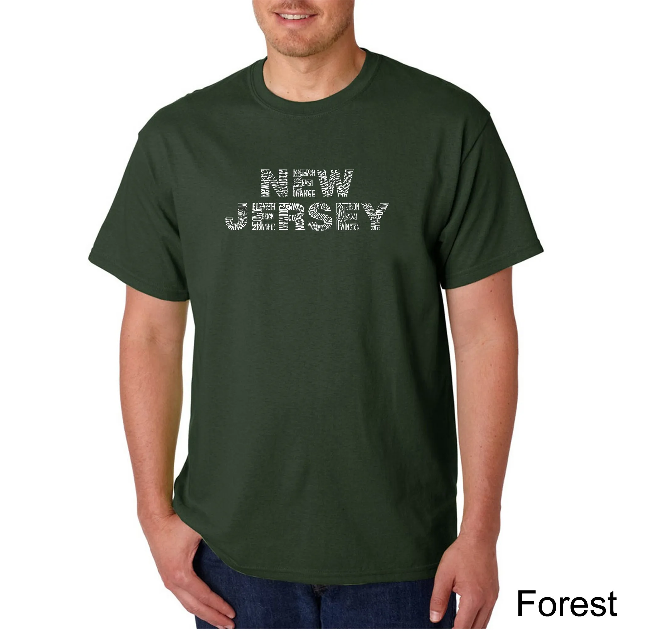NEW JERSEY NEIGHBORHOODS - Men's Word Art T-Shirt sold by LA Pop Art product image thumbnail 4