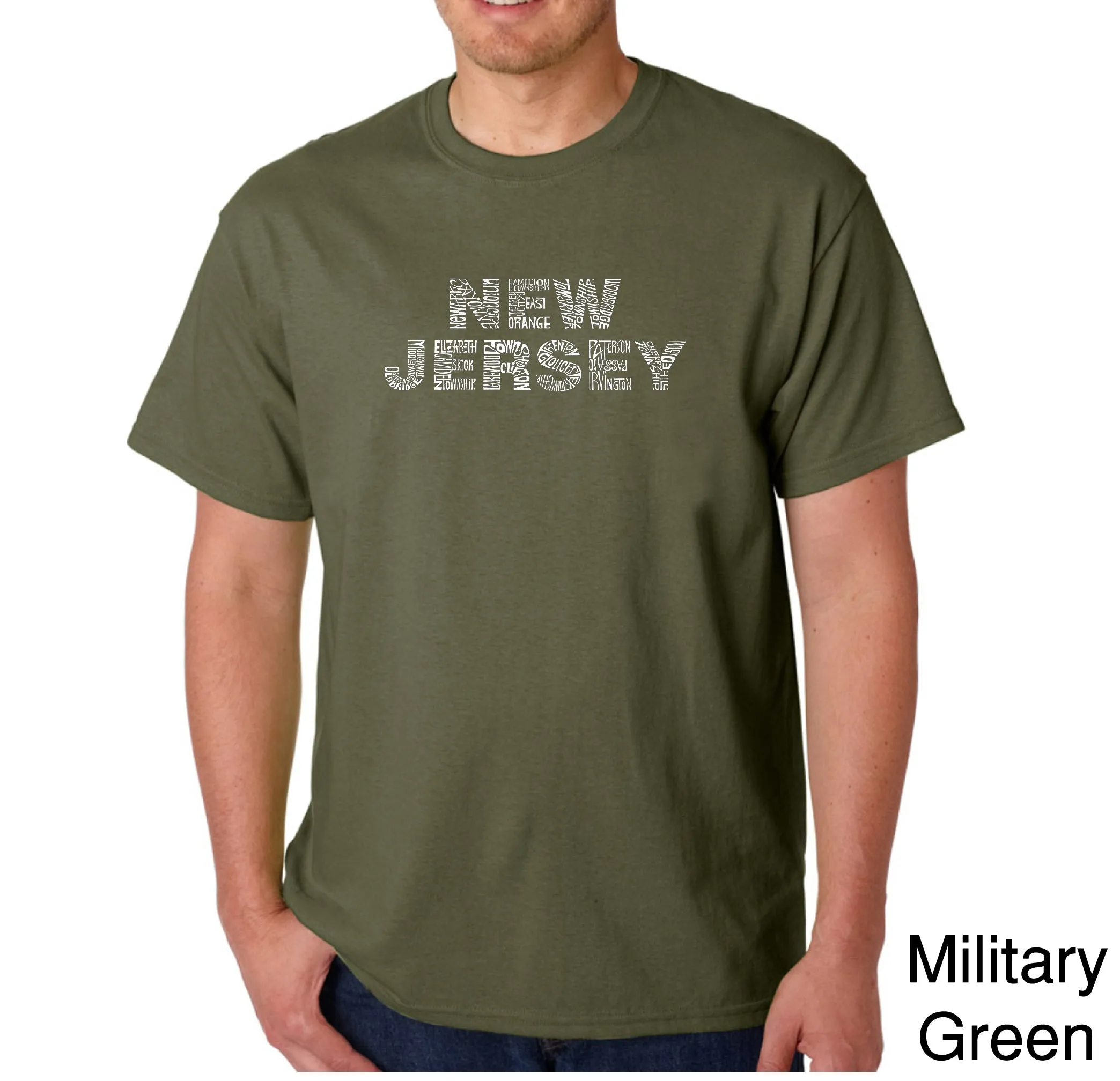 NEW JERSEY NEIGHBORHOODS - Men's Word Art T-Shirt sold by LA Pop Art product image thumbnail 5