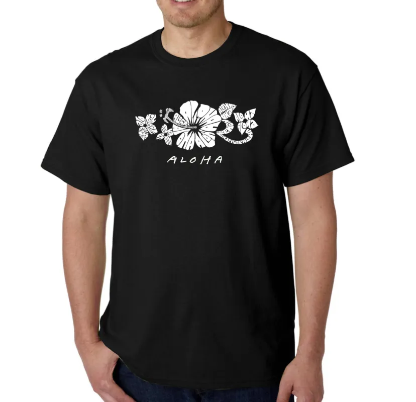 ALOHA - Men's Word Art T-Shirt sold by LA Pop Art