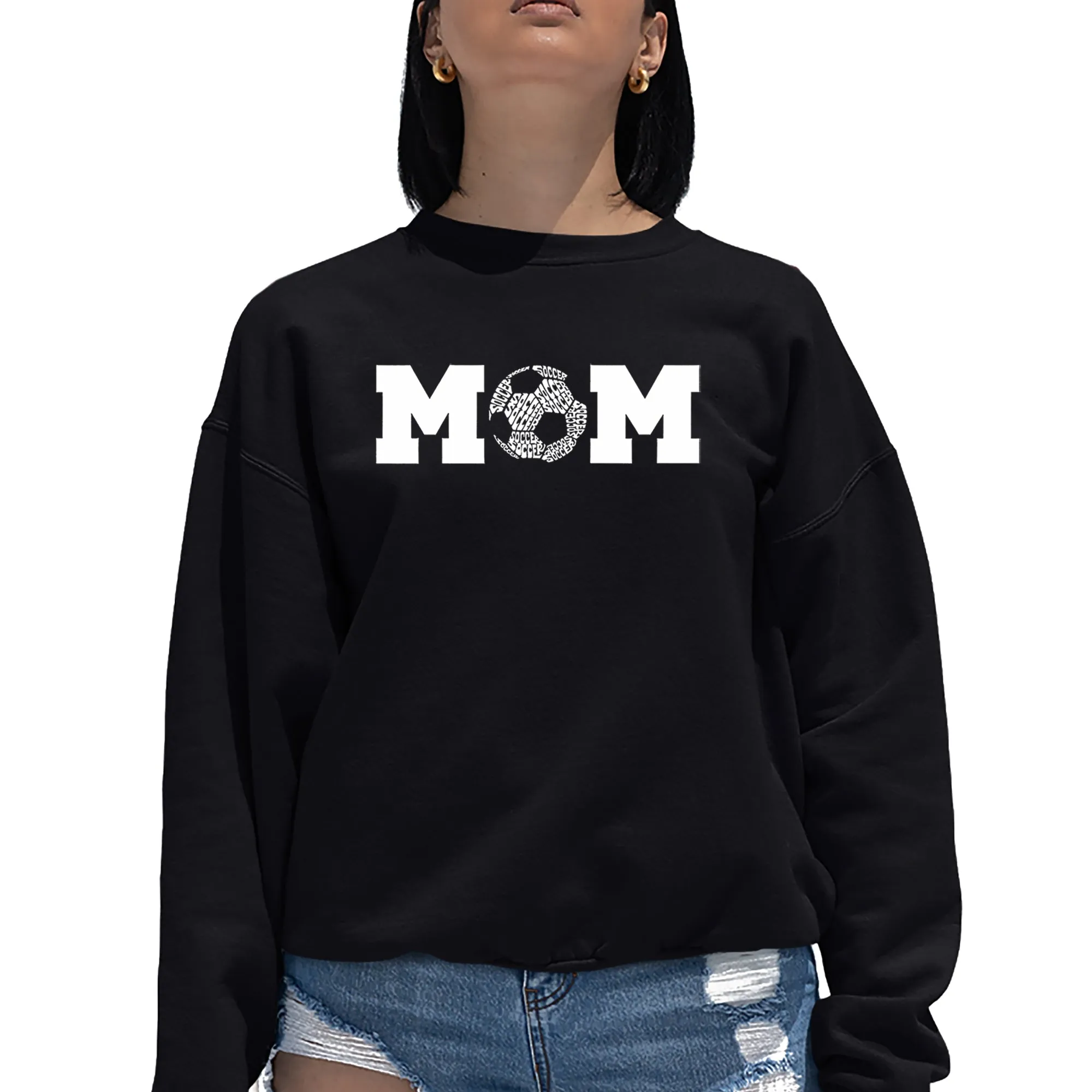 Soccer Mom - Women's Word Art Crewneck Sweatshirt sold by LA Pop Art