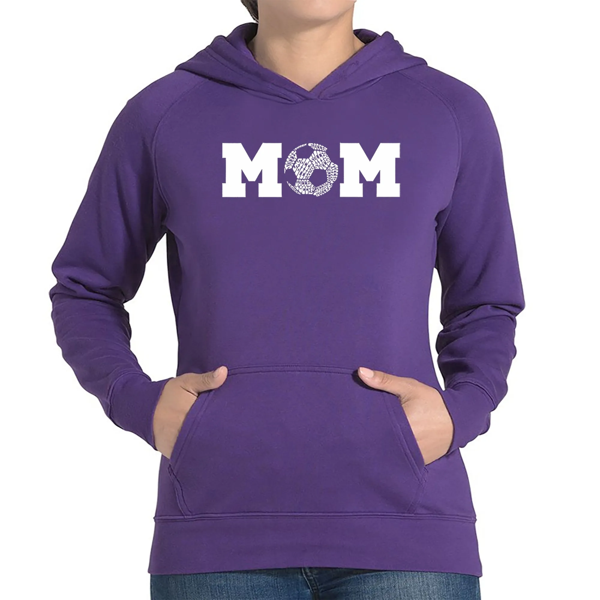 Soccer Mom - Women's Word Art Hooded Sweatshirt sold by LA Pop Art product image thumbnail 3