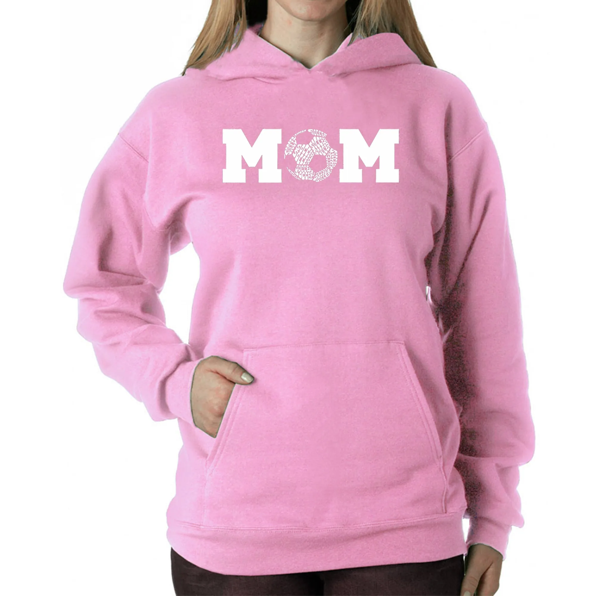 Soccer Mom - Women's Word Art Hooded Sweatshirt sold by LA Pop Art product image thumbnail 4