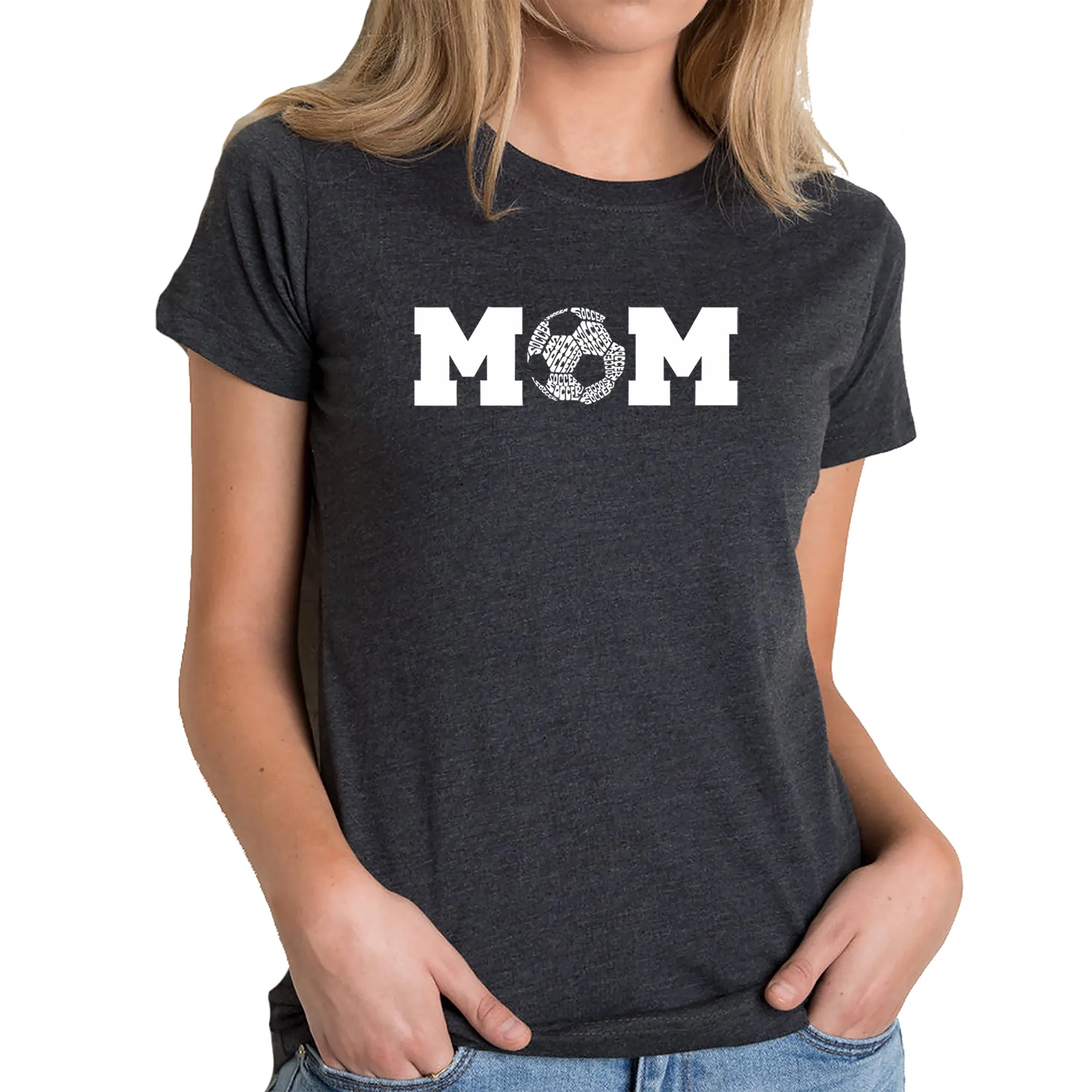 Soccer Mom - Women's Premium Blend Word Art T-Shirt sold by LA Pop Art