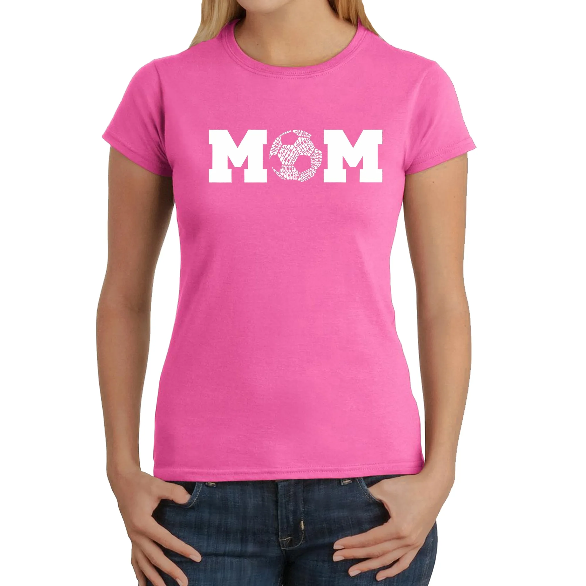 Soccer Mom - Women's Word Art T-Shirt sold by LA Pop Art product image thumbnail 4