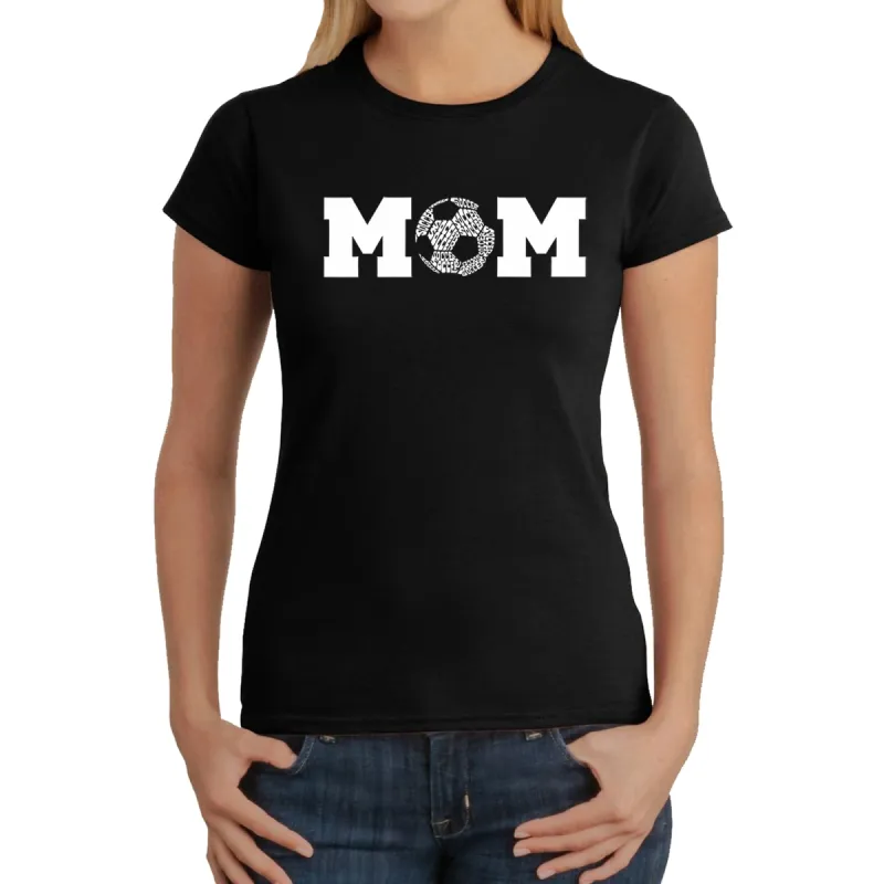Soccer Mom - Women's Word Art T-Shirt sold by LA Pop Art