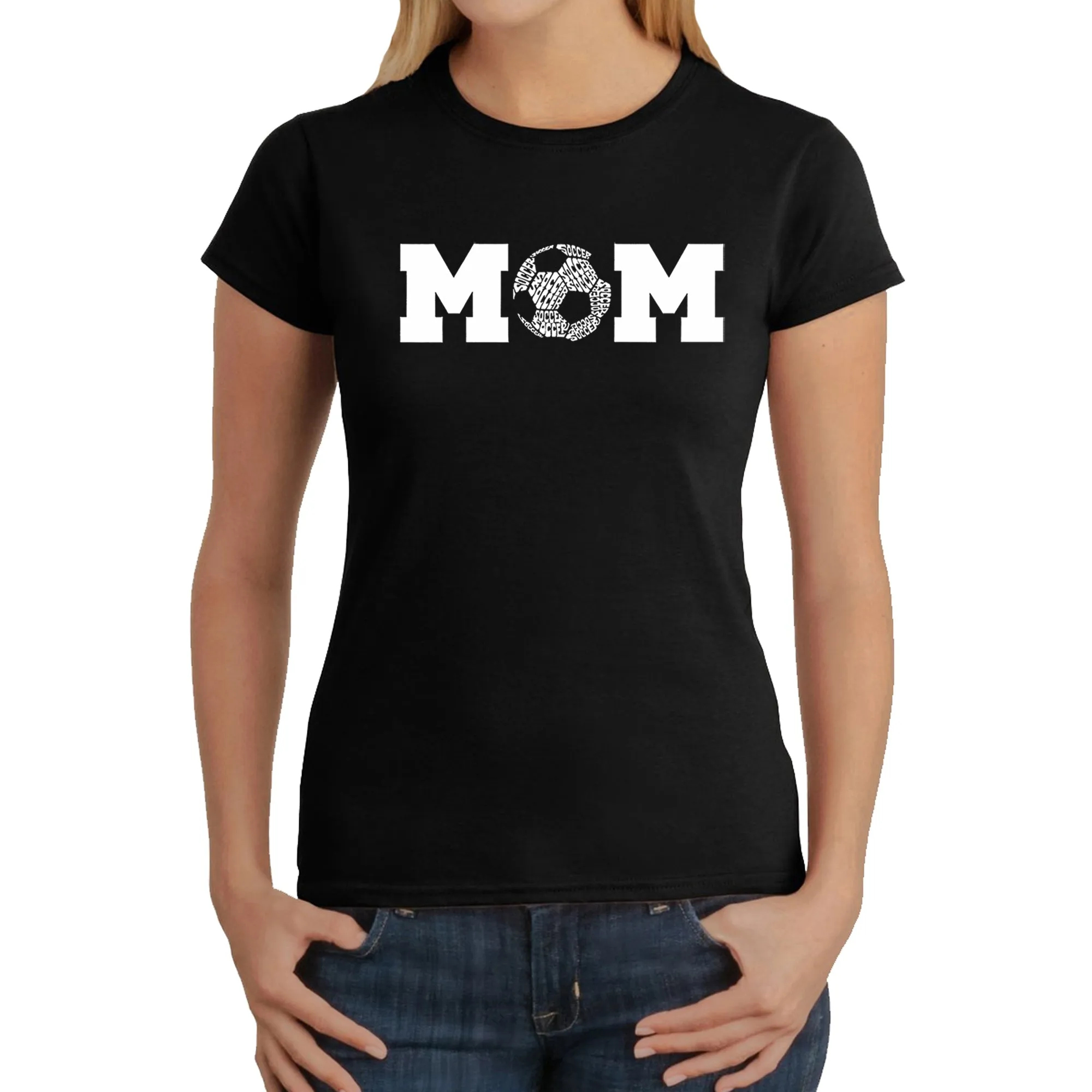 Soccer Mom - Women's Word Art T-Shirt sold by LA Pop Art
