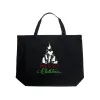 Meowy Christmas Tree - Large Word Art Tote Bag sold by LA Pop Art