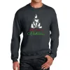 Meowy Christmas Tree - Men's Word Art Crewneck Sweatshirt sold by LA Pop Art