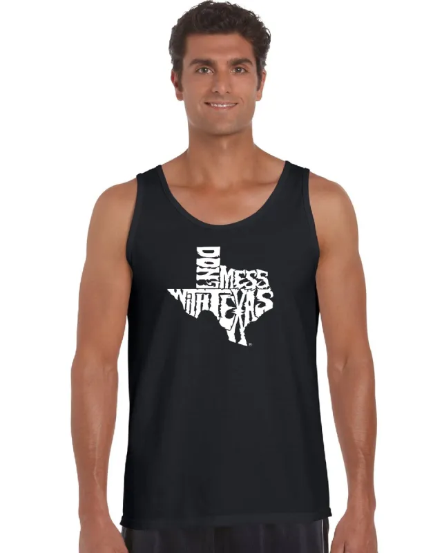 DONT MESS WITH TEXAS - Men's Word Art Tank Top sold by LA Pop Art