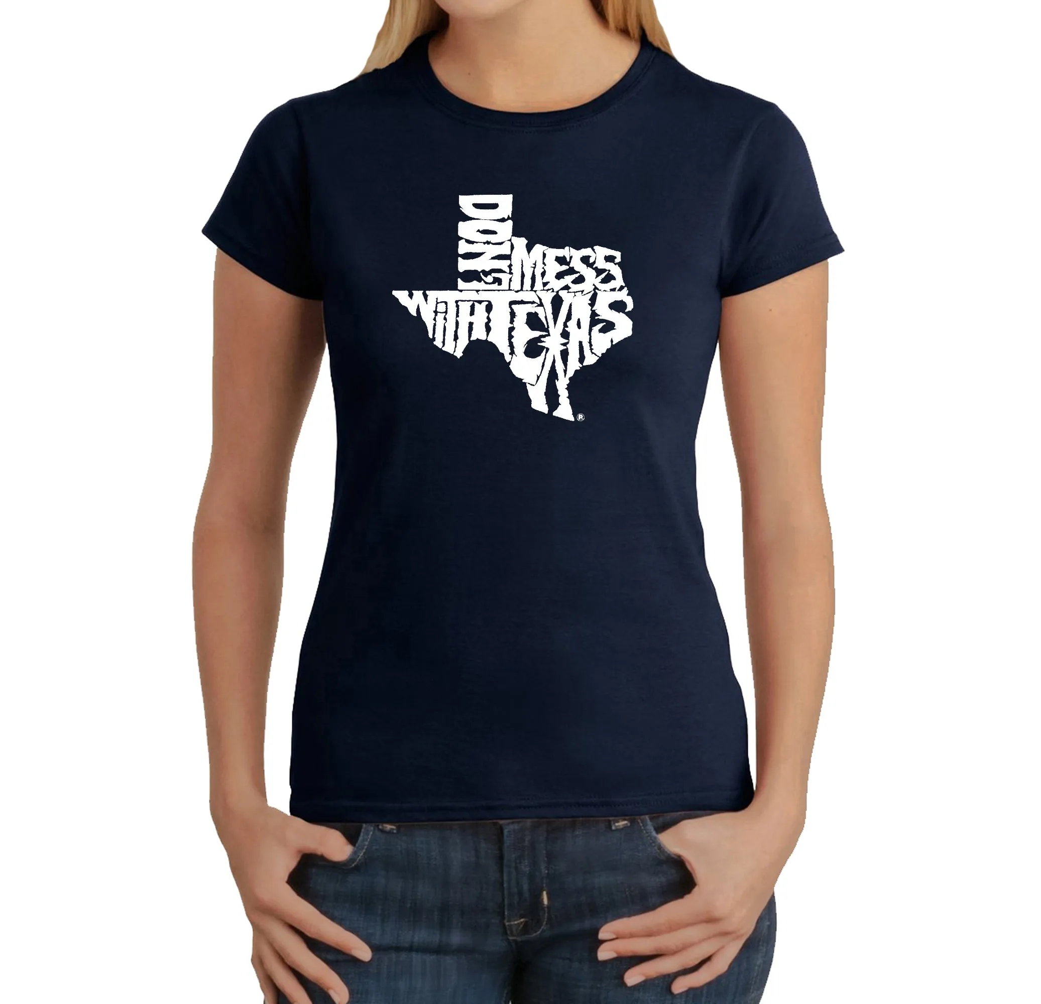 DONT MESS WITH TEXAS - Women's Word Art T-Shirt sold by LA Pop Art product image thumbnail 3