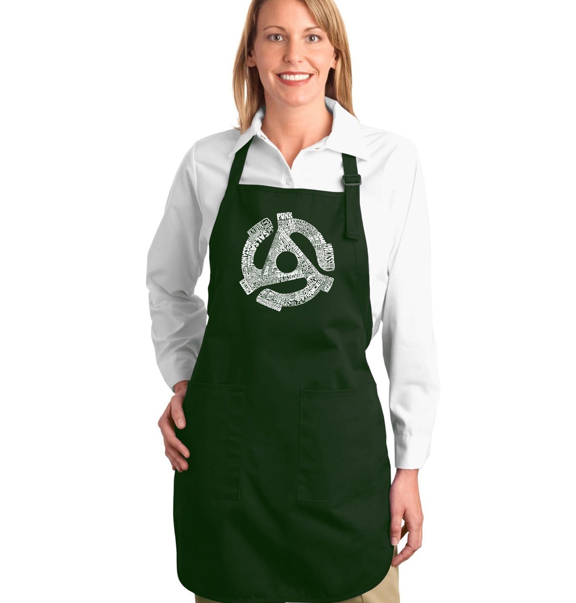 Record Adapter - Full Length Word Art Apron sold by LA Pop Art product image thumbnail 5