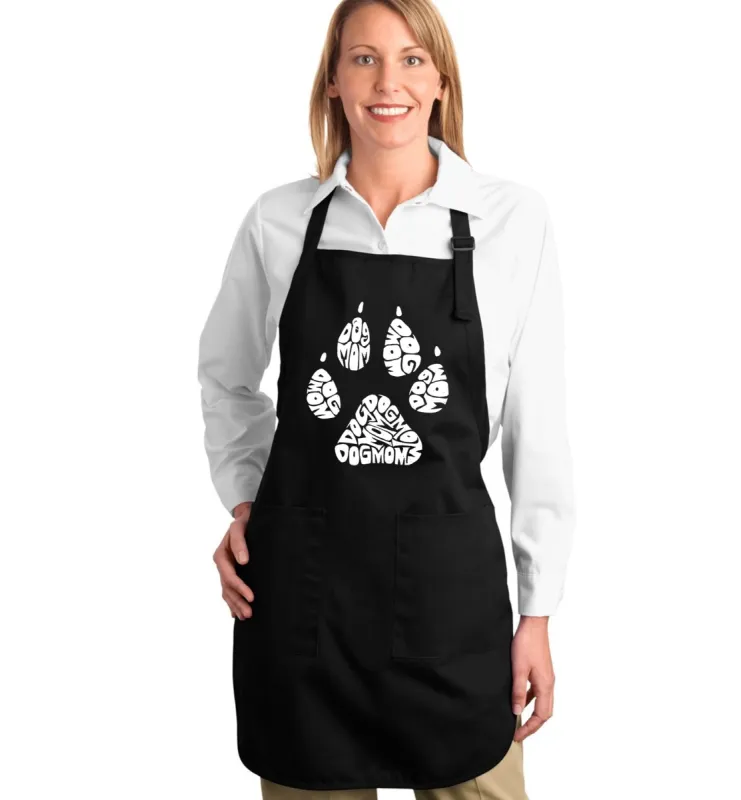 Dog Mom - Full Length Word Art Apron sold by LA Pop Art